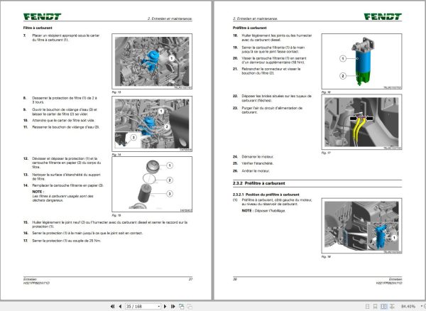 Fendt 1038 1042 1046 1050 Vario Gen3 LRC Maintenance Manual H321PP002W71D FR 1