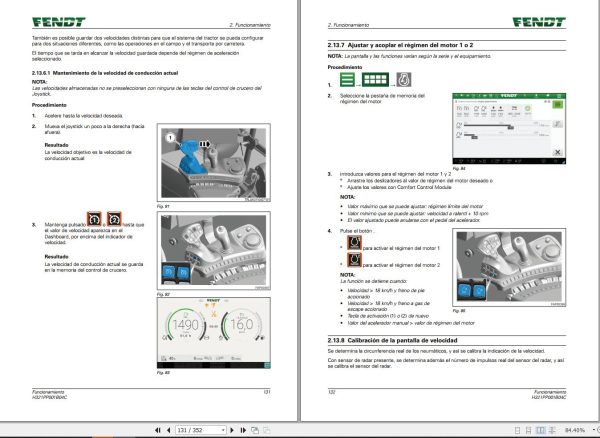 Fendt 1038 1042 1046 1050 Vario Gen3 Operator Manual H321PP001B04C ES 1
