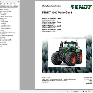 Fendt 1038 1042 1046 1050 Vario Gen3 Workshop Manuals and Diagrams NL 2