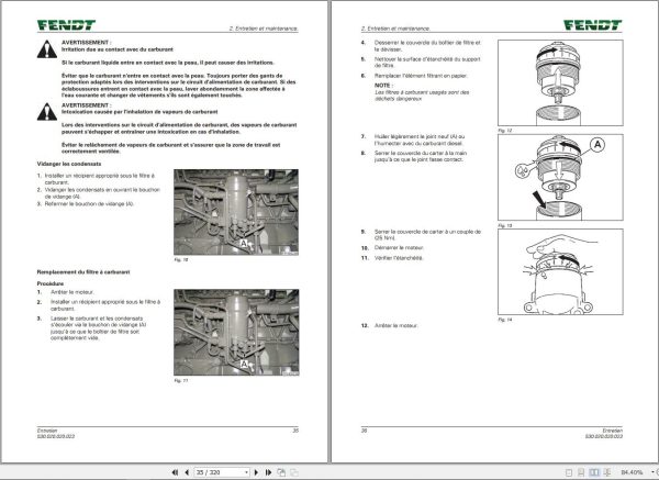 Fendt 1038 1042 1046 1050 Vario S4 Maintenance Manual 5021 FR 01 1