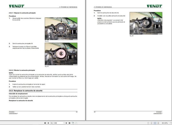 Fendt 1038 1042 1046 1050 Vario S4 Maintenance Manual 5663 FR 03 1