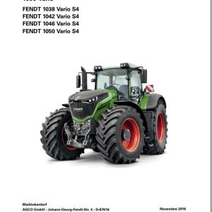 Fendt 1038 1042 1046 1050 Vario S4 Operating Manual 5328 FR 02