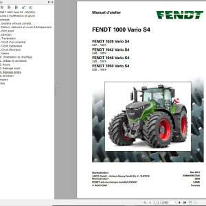 Fendt 1038 1042 1046 1050 Vario S4 Workshop Manual X990005557025 FR 2