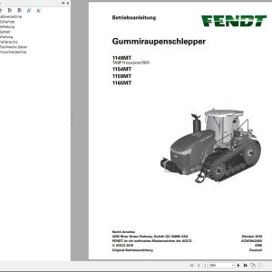 Fendt 1149MT 1154MT 1159MT 1165MT Operator Manual ACW384248A DE