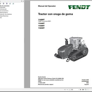 Fendt 1149MT 1154MT 1159MT 1165MT Operator Manual ACW384289A ES