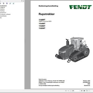 Fendt 1149MT 1154MT 1159MT 1165MT Operators Manual ACW384278A NL