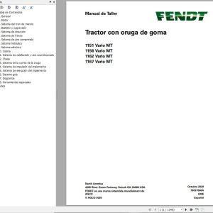 Fendt 1151 1156 1162 1167 Vario MT Workshop Manual 79037586A ES