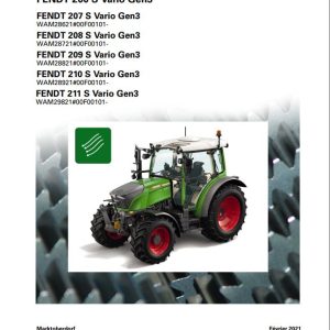 Fendt 207 208 209 210 211 S Vario Gen3 Circuit Diagrams FR