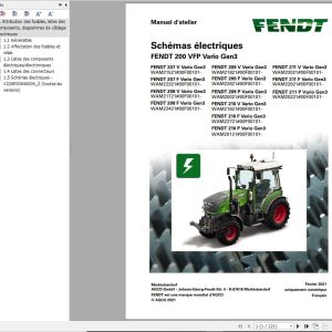 Fendt 207 208 209 210 211 V F P Vario Gen3 Circuit Diagrams FR 2