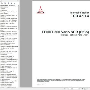 Fendt 300 Vario SCR St3b TCD 4.1 L4 Workshop Manual 4301 FR 1