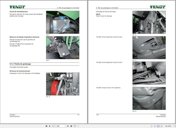Fendt 310 311 312 313 Vario S4 Power Maintenance Manual 5106 FR 1