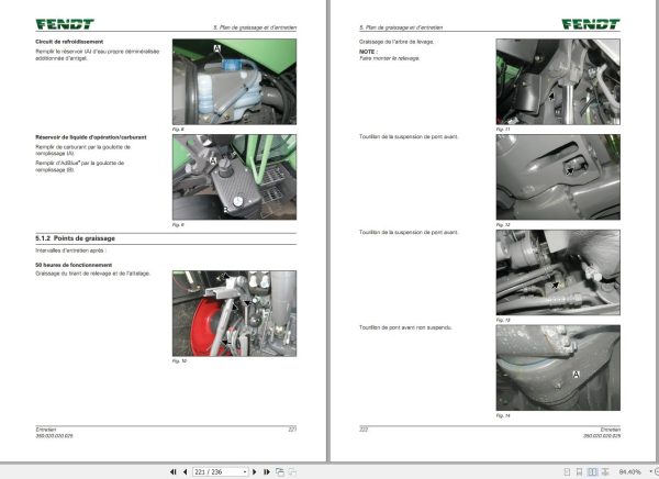 Fendt 310 311 312 313 Vario S4 Profi Maintenance Manual 5108 FR 1
