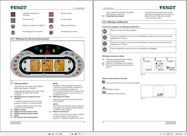 Fendt 310 311 312 313 Vario S4 Profi Operating Manual 5107 FR 1