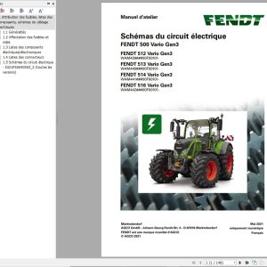 Fendt 512 513 514 516 Vario Gen3 Circuit Diagrams FR