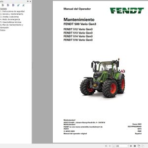 Fendt 512 513 514 516 Vario Gen3 Maintenance Manual 6213 ES