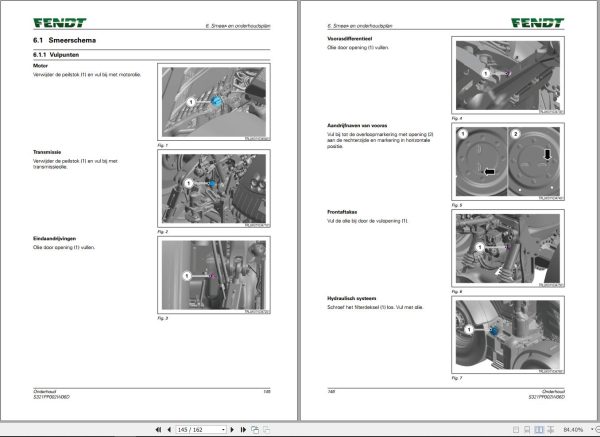 Fendt 512 513 514 516 Vario Gen3 Maintenance Manual S321PP002W06D NL 1