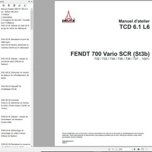 Fendt 700 Vario SCR St3b TCD6.1 L6 Workshop Manual 4303 FR 1