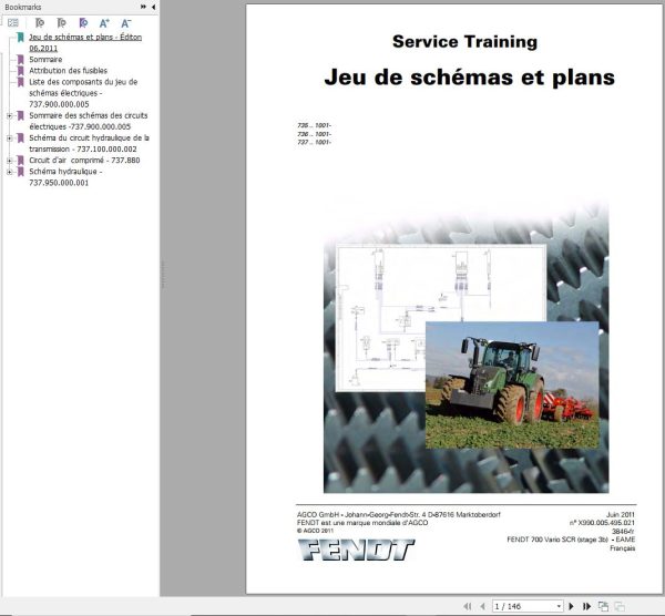 Fendt 714 716 718 720 722 724 Vario Circuit Diagrams FR