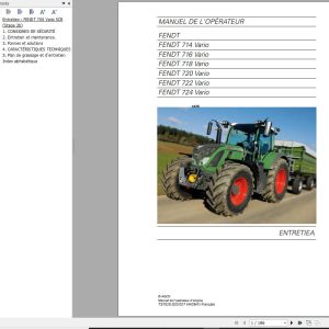 Fendt 714 716 718 720 722 724 Vario Maintenance Manual 4428 FR