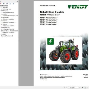 Fendt 720 722 724 726 728 Vario Gen3 Circuit Diagrams DE