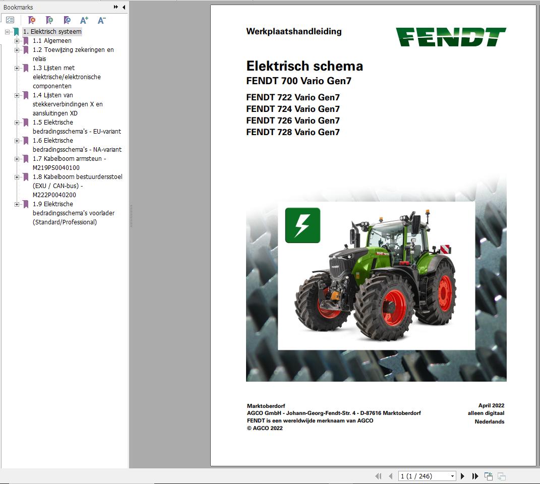 Fendt 720 722 724 726 728 Vario Gen7 Circuit Diagrams NL