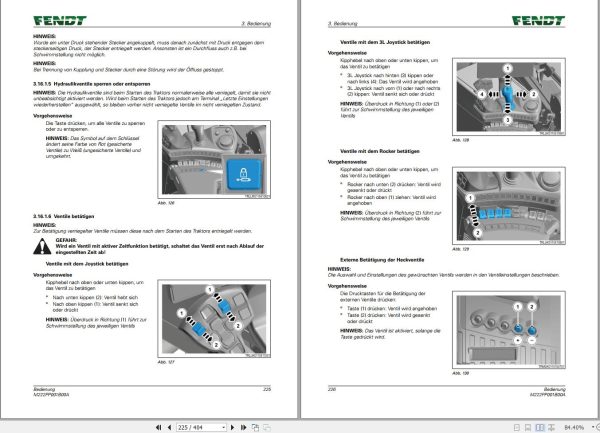 Fendt 720 722 724 726 728 Vario Gen7 Operation Manual M222PP001B00A DE 1