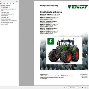 Fendt 930 933 936 939 942 Vario Gen7 Circuit Diagrams NL