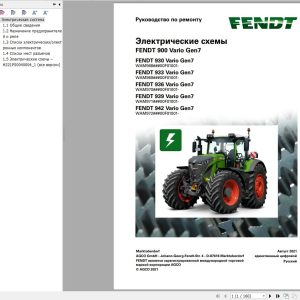 Fendt 930 933 936 939 942 Vario Gen7 Circuit Diagrams RU