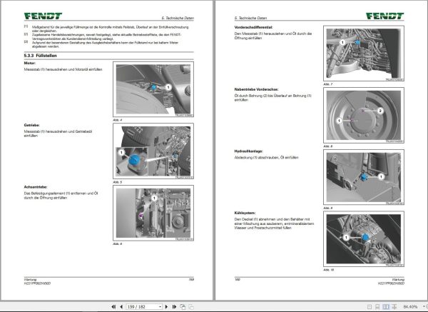 Fendt 930 933 936 939 942 Vario Gen7 Maintenance Manual H221PP002W00D DE 1