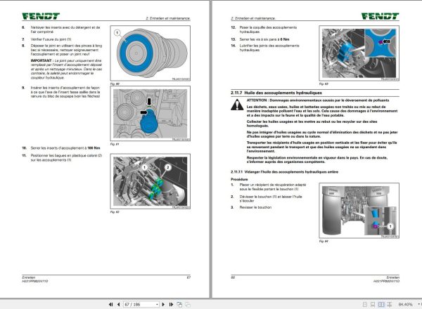 Fendt 930 933 936 939 942 Vario Gen7 Maintenance Manual H221PP002W71D FR 1