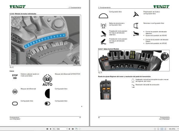 Fendt 930 933 936 939 942 Vario Gen7 Operating Manual H221PP001B04D ES 1