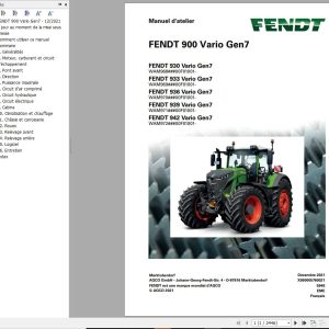 Fendt 930 933 936 939 942 Vario Gen7 Operator Workshop Manuals and Diagrams FR 3
