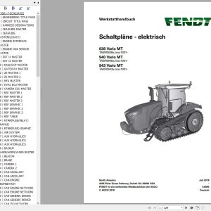 Fendt 938 940 943 Vario MT Circuit Diagrams DE