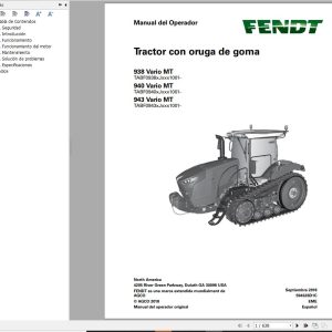 Fendt 938 940 943 Vario MT Operator Workshop Manual ES 1