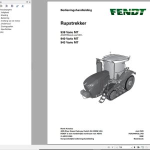 Fendt 938 940 943 Vario MT Operator Workshop Manual NL 1