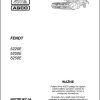 Fendt Combine Harvesters 5220E 5250E 6250E Workshop Manual 327208100 PL