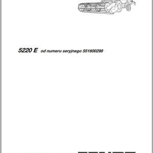 Fendt Combine Harvesters 5220E Operator Manual LA327314102 PL