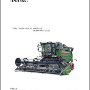 Fendt Combine Harvesters 5225E Workshop Service Manual LA327326102F PL