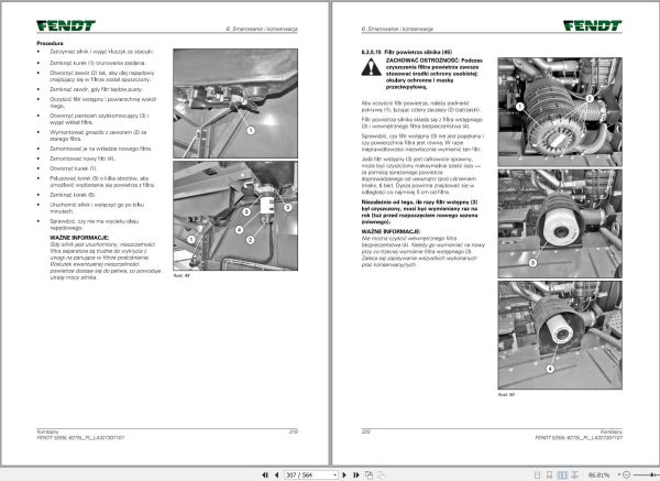 Fendt Combine Harvesters 5255L 6275L Operator Manual 327307107 PL 1