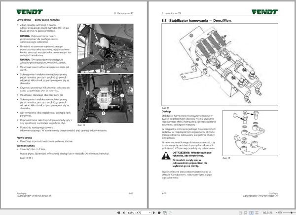 Fendt Combine Harvesters 5275C 6335C Workshop Service Manual LA327301105F PL 1