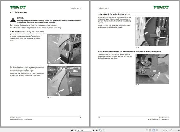 Fendt Combine Harvesters CornFlow Header 670R to 875FC Operator Manual 327462010 1