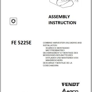 Fendt Combine Harvesters FE 5225E Assembly Instruction 327439501