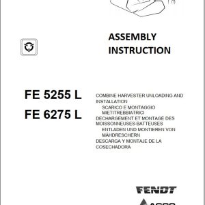 Fendt Combine Harvesters FE 5255L 6275L Assembly Instruction 327341505