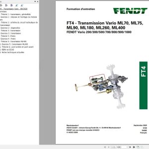 Fendt FT4 Trasmission Vario ML70 to ML400 Training Manual 5729 FR