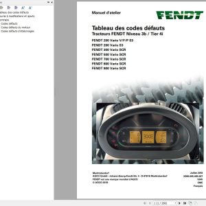 Fendt Stage 3b Tier 4i Fault Code Table 5345 FR
