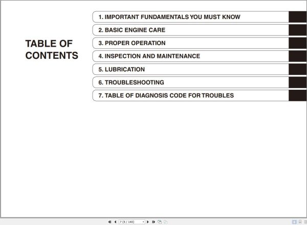 HINO Engine J05E UN Stage IV Tier 4F Operator Manual SCX550 3C5