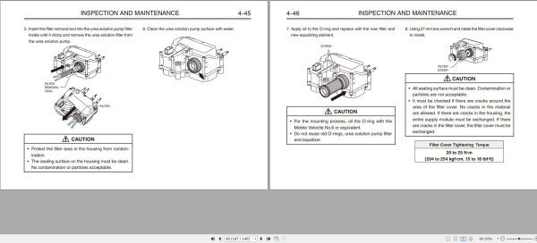 HINO Engine J05E UN Stage IV Tier 4F Operator Manual SCX550 3C5 1