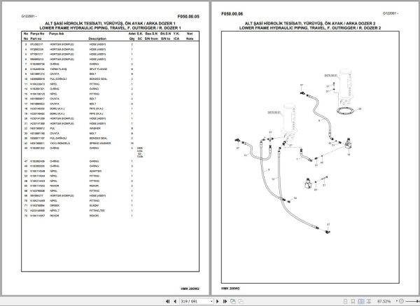 Hidromek Excavator HMK 200W 2 Spare Parts Catalog H227311300 EN TR 1