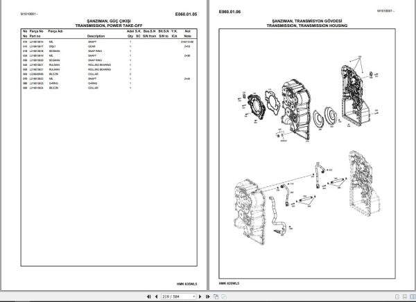 Hidromek Loader HMK635WL5 Spare Parts Catalog L227202300 EN TR 1 1