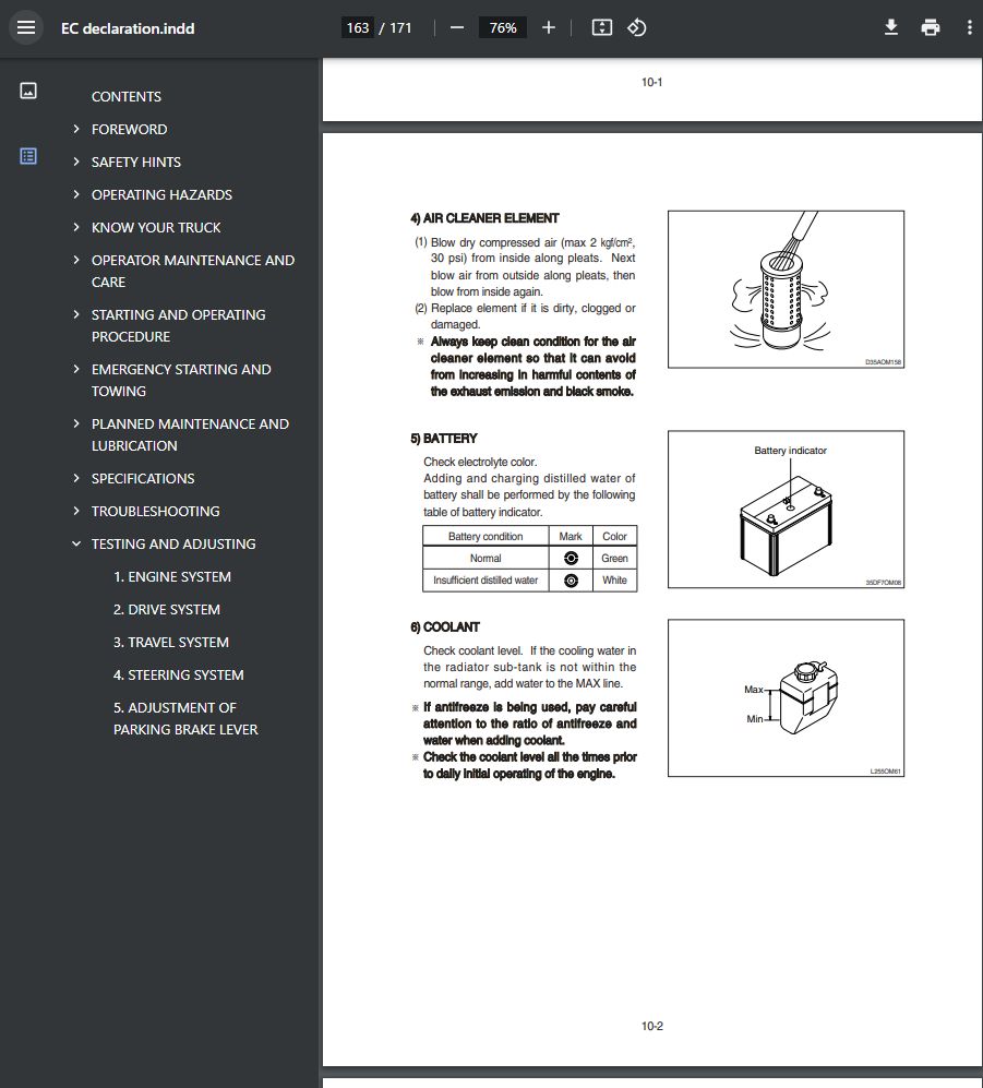 Hyundai Operator Manual Forklift Trucks HTML 01.2024 How To Install ...